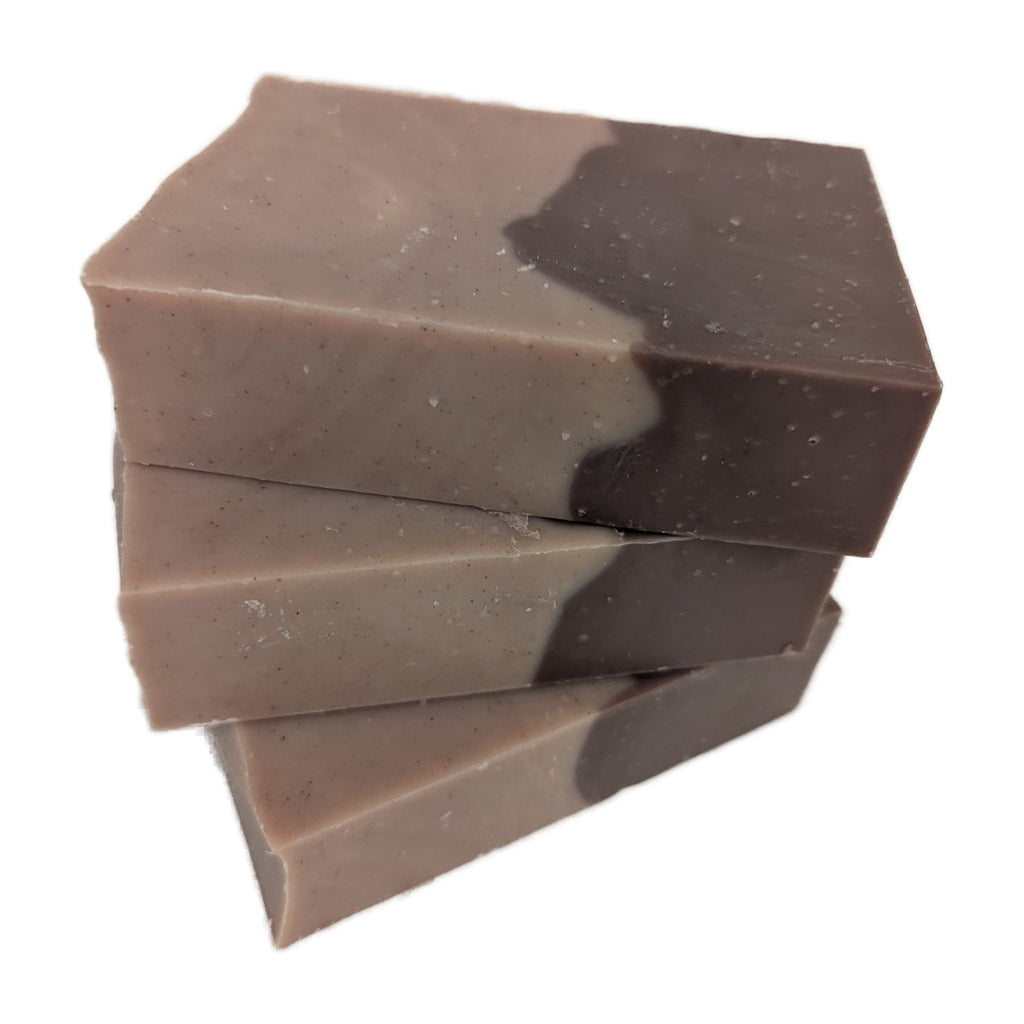 A stack of three Mountain Majesty soap bars